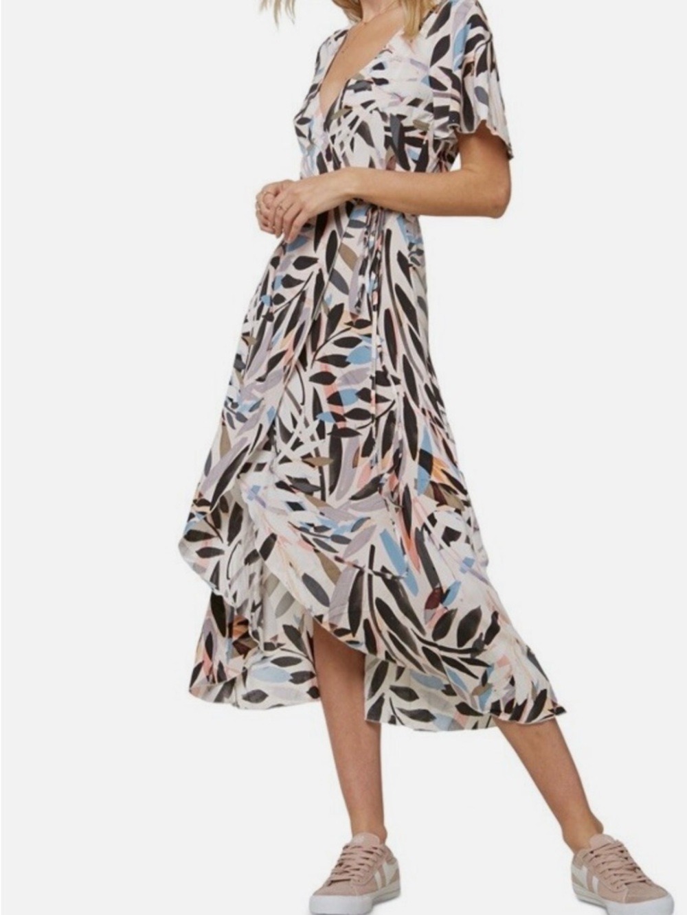 O'Neill Carina Wrap Midi Dress